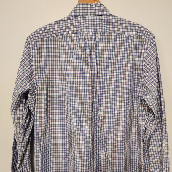 Ralph Lauren Button Up Shirt White Blue Black Red Green Check Mens Small EUC - Picture 9 of 13